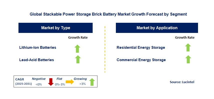 Stackable Power Storage Brick Battery Market by Segment