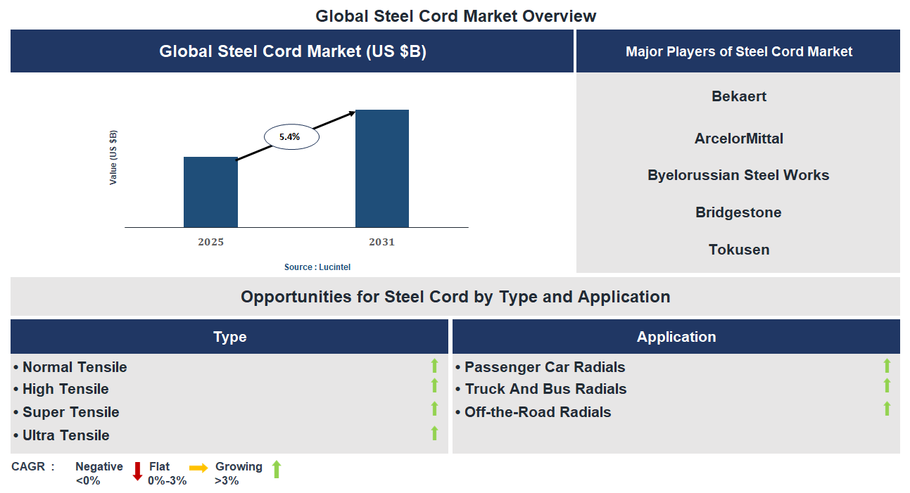Steel Cord Market Trends and Forecast