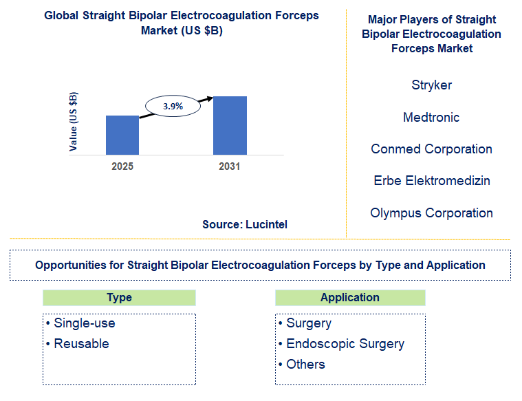 Straight Bipolar Electrocoagulation Forceps Market Trends and Forecast