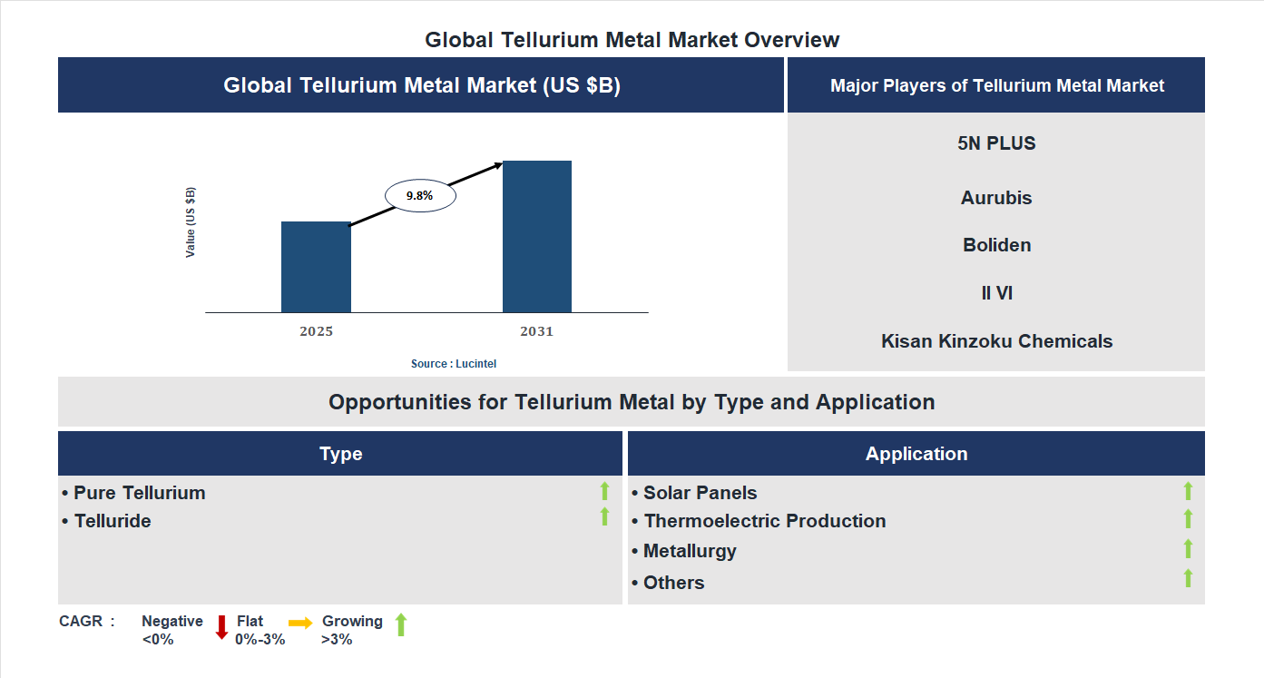 Tellurium Metal Market Trends and Forecast