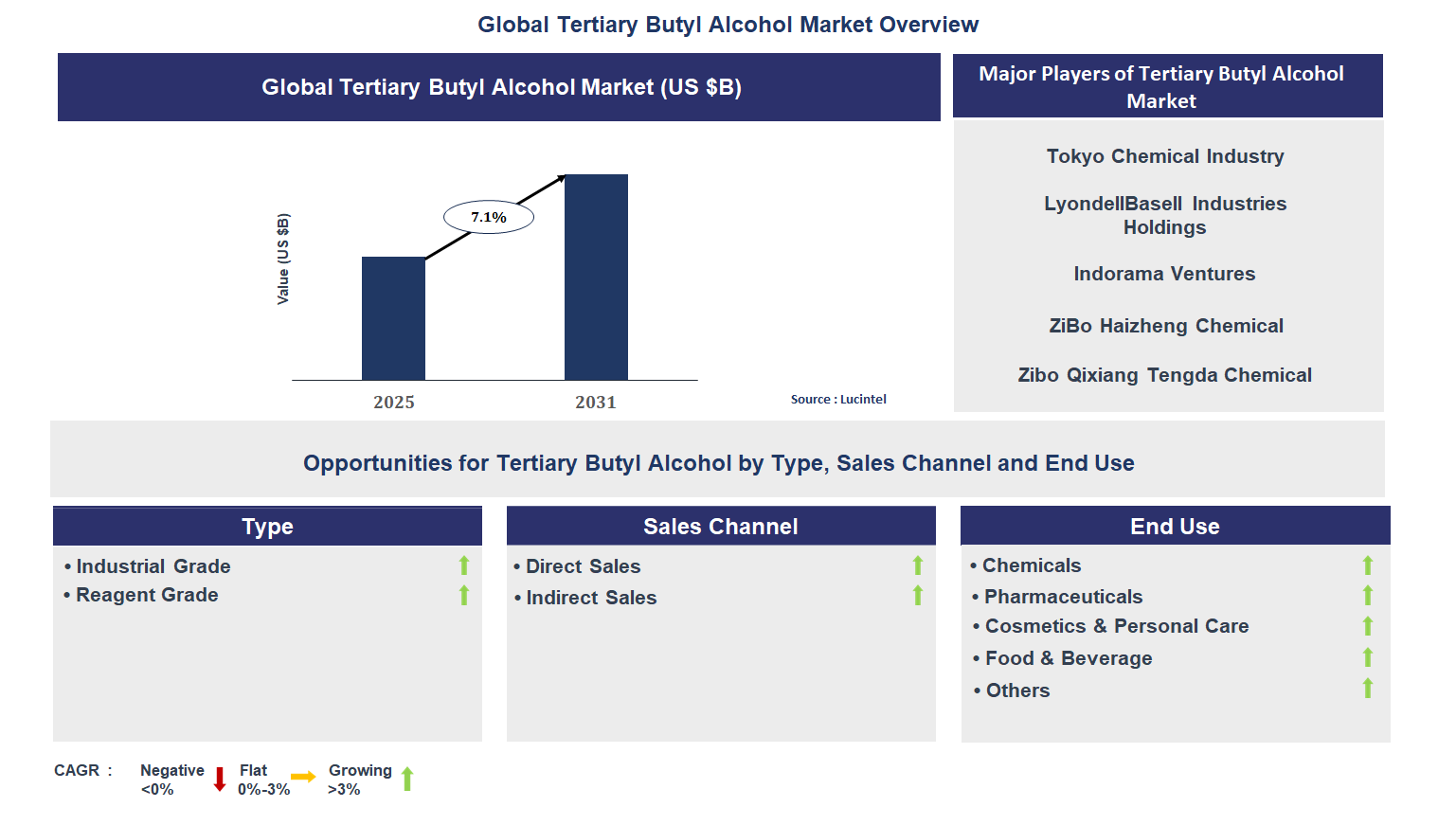 Tertiary Butyl Alcohol Market Trends and Forecast