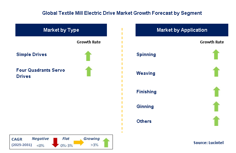 Textile Mill Electric Drive Market by Segment