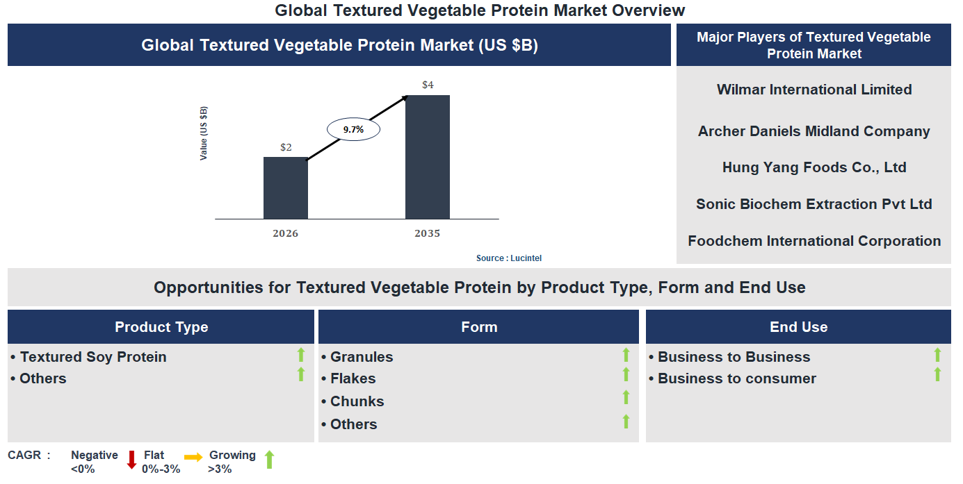Textured Vegetable Protein Market Trends and Forecast Textured Vegetable Protein Market Trends and Forecast