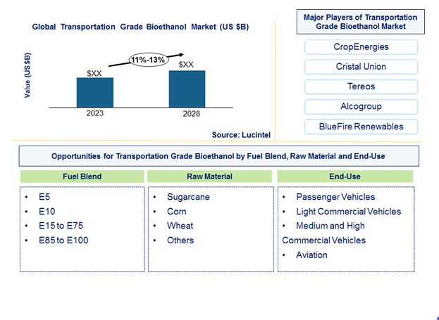 Transportation Grade Bioethanol Market by Fuel Blend, Raw Material, and End Use