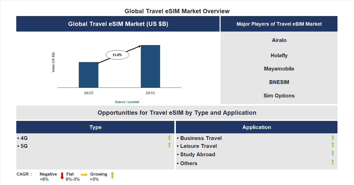 Travel eSIM Market Trends and Forecast