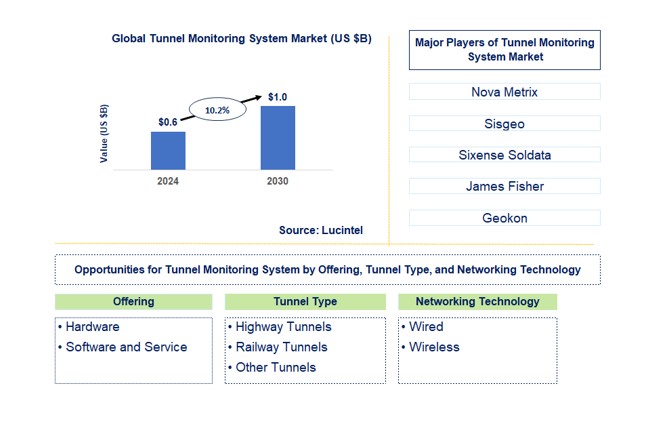 Tunnel Monitoring System Market by Offering, Tunnel Type, and Networking Technology