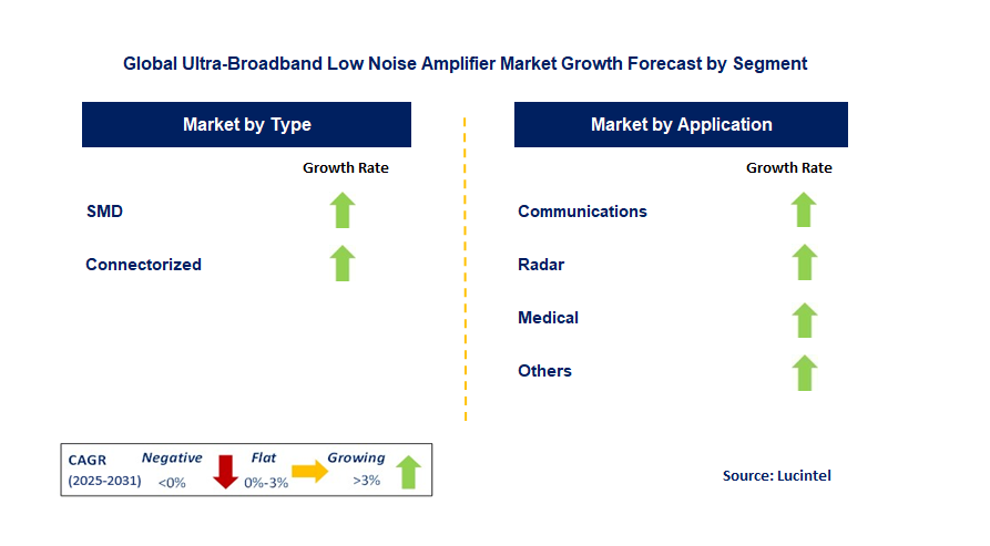 Ultra-Broadband Low Noise Amplifier Market by Segment