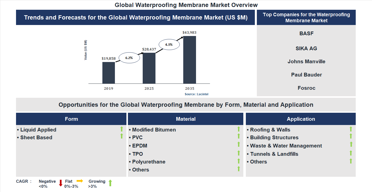 Waterproofing Membrane Market Trends and Forecast