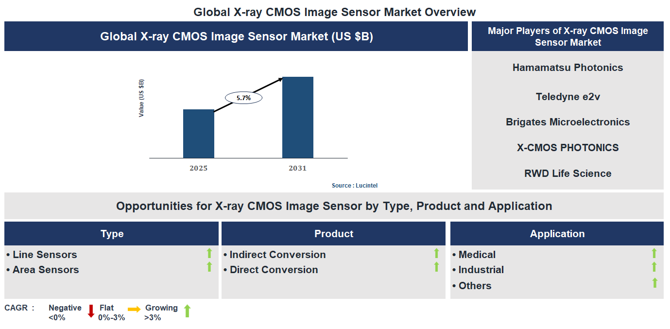 X-ray CMOS Image Sensor Market Trends and Forecast